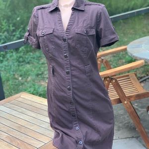 Distressed Shirt Dress